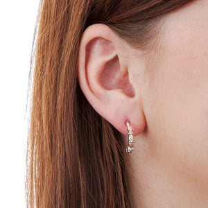 Hoop - Sterling Silver Black Hills Gold Earrings