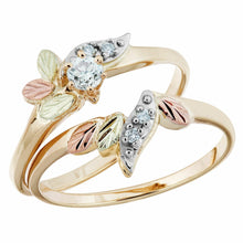 Intricate Five Diamond - Black Hills Gold Engagement & Wedding Ring Set