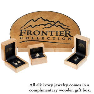 Powder River Elk Ivory - Sterling Silver Black Hills Gold Earrings