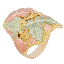 Thick Leaves II - Black Hills Gold Mens Ring