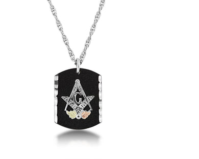Masonic - Sterling Silver Black Hills Gold Pendant
