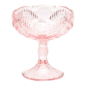 Inverted Thistle Glass Small Compote Bowl - 4 Color Options