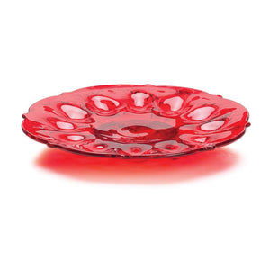 Inverted Thistle Glass Egg Plate - 4 Color Options