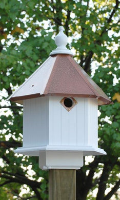 Gardenia House Hammered Copper Roof - Birdhouses