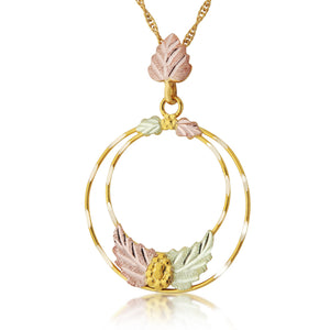 Golden Circles Pendant & Necklace - Black Hills Gold - Jewelry