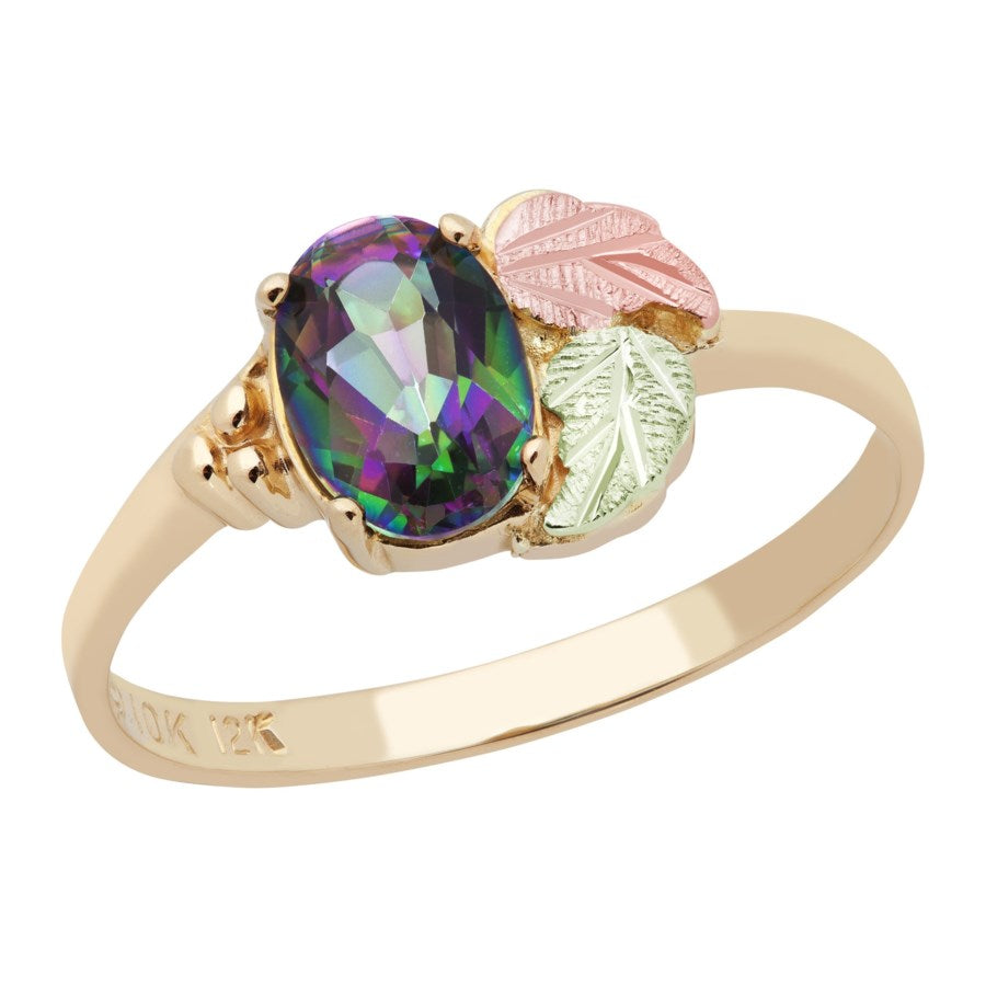Natural Garnet Ring Solid 14K Yellow Gold Engagement Ring Birthstone