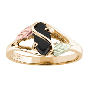 Onyx - Black Hills Gold Ladies Ring