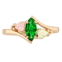 Genuine Emerald - Black Hills Gold Ladies Ring