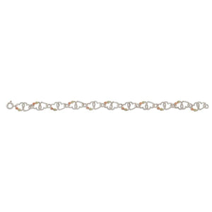 Sterling Silver Black Hills Gold Simple Foliage Bracelet - Jewelry