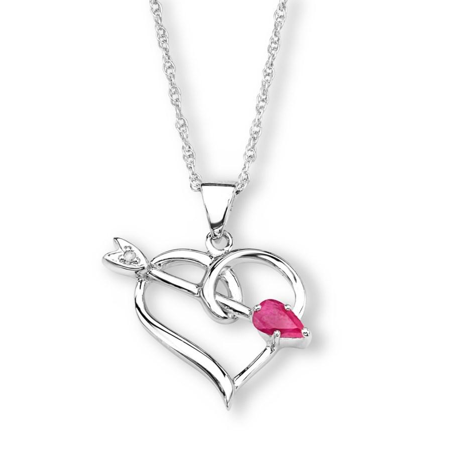 Sterling Silver Black Hills Gold Arrow & Heart Pendant - Jewelry