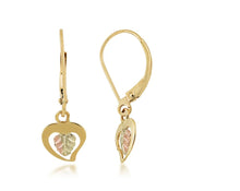 Hanging Hearts - Black Hills Gold Earrings
