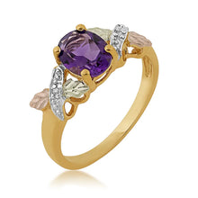 Amethyst and Diamond - Black Hills Gold Ladies Ring