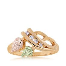 Modern Four Diamond - Black Hills Gold Ladies Ring