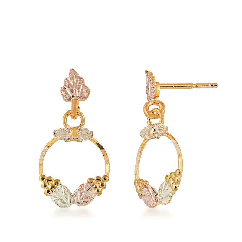 Gilded Hoops II - Black Hills Gold Earrings