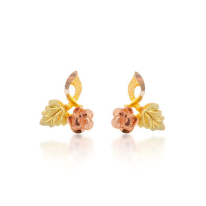 Special Roses Black Hills Gold Earrings II