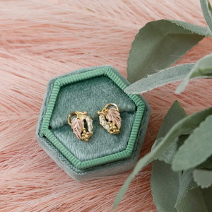 Double Leaf II - Black Hills Gold Earrings