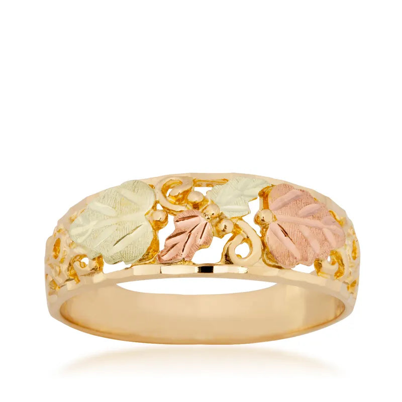 Intricate Foliage - Black Hills Gold Mens Ring – Fortune And Glory ...