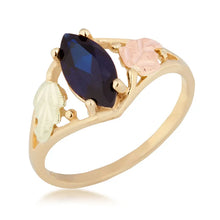 Black Hills Gold Genuine Marquise Sapphire Ring