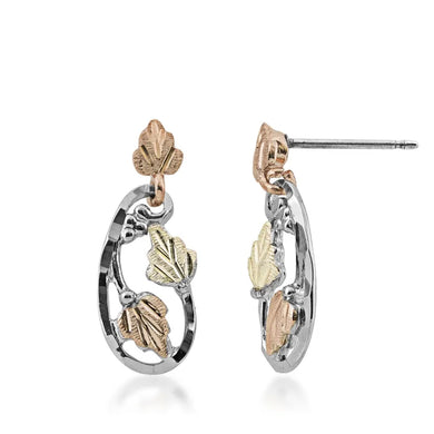 Finest Swirls - Sterling Silver Black Hills Gold Earrings