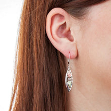 Oval Foliage - Sterling Silver Black Hills Gold Earrings