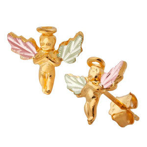Golden Angels Black Hill Gold Earrings