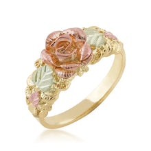 Intricate Rose Black Hills Gold Ring