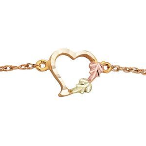 Delicate Heart - Black Hills Gold Bracelet