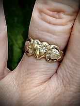 Diamond and Heart - Black Hills Gold Ladies Ring