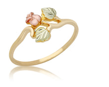 Rose and Leaves - Black Hills Gold Ladies Ring