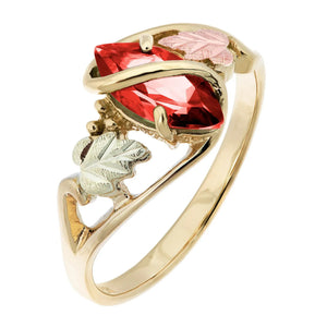 Black Hills Gold Garnet Ring