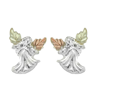 Open Arms Angel - Sterling Silver Black Hills Gold Earrings
