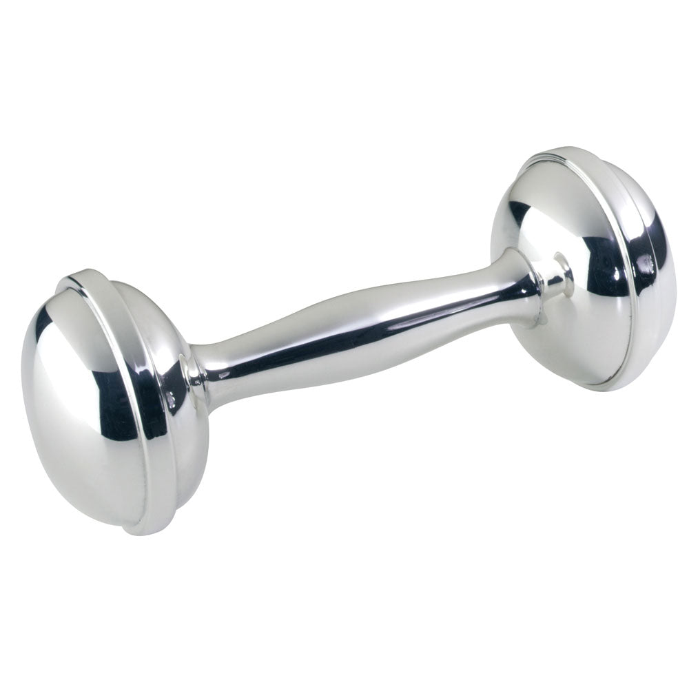 Bumble Rattle Dumbbell Rattle in Sterling Silver