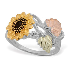 Sunflower - Two Tone Black Hills Gold Ladies Ring