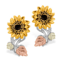 Two Tone Sunflower - Black Hills Gold Earrings