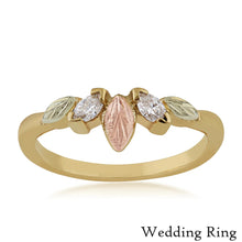 Diamond Bloom - Black Hills Gold Engagement & Wedding Ring Set