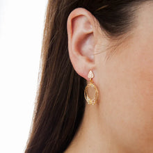Dangling Dual Rings Black Hills Gold Earrings