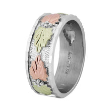 Men's Sterling Silver Black Hills Gold Classic Wedding Ring