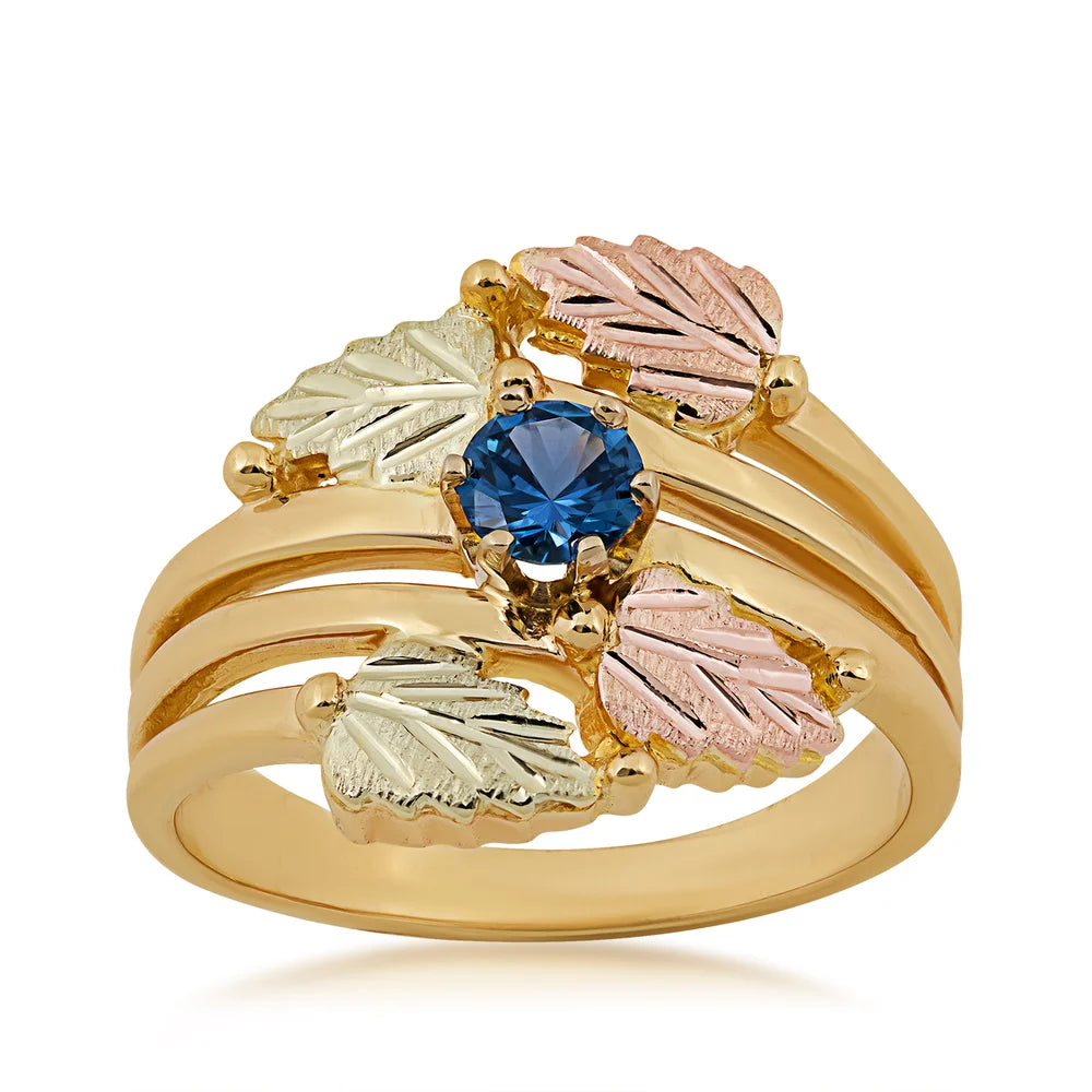 Black Hills Gold 1/2 Carat Yogo Sapphire Ring