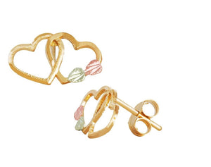 Intertwined Hearts - Black Hills Gold Earrings