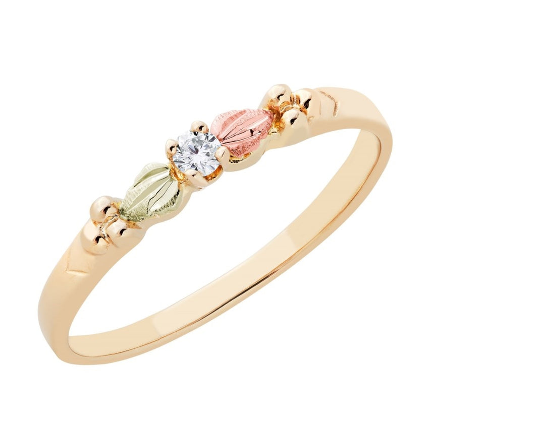 Sparkling Diamond - Black Hills Gold Ladies Ring