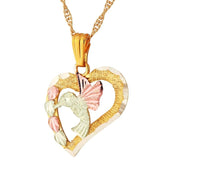 Hummingbird Heart II - Black Hills Gold Pendant