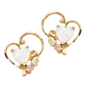 Opal Hearts - Black Hills Gold Earrings