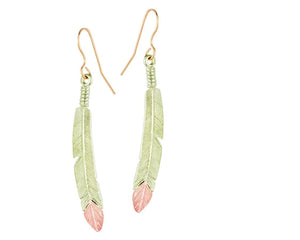 Feather - Black Hills Gold Earrings