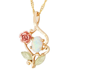 Opal Rose - Black Hills Gold Pendant
