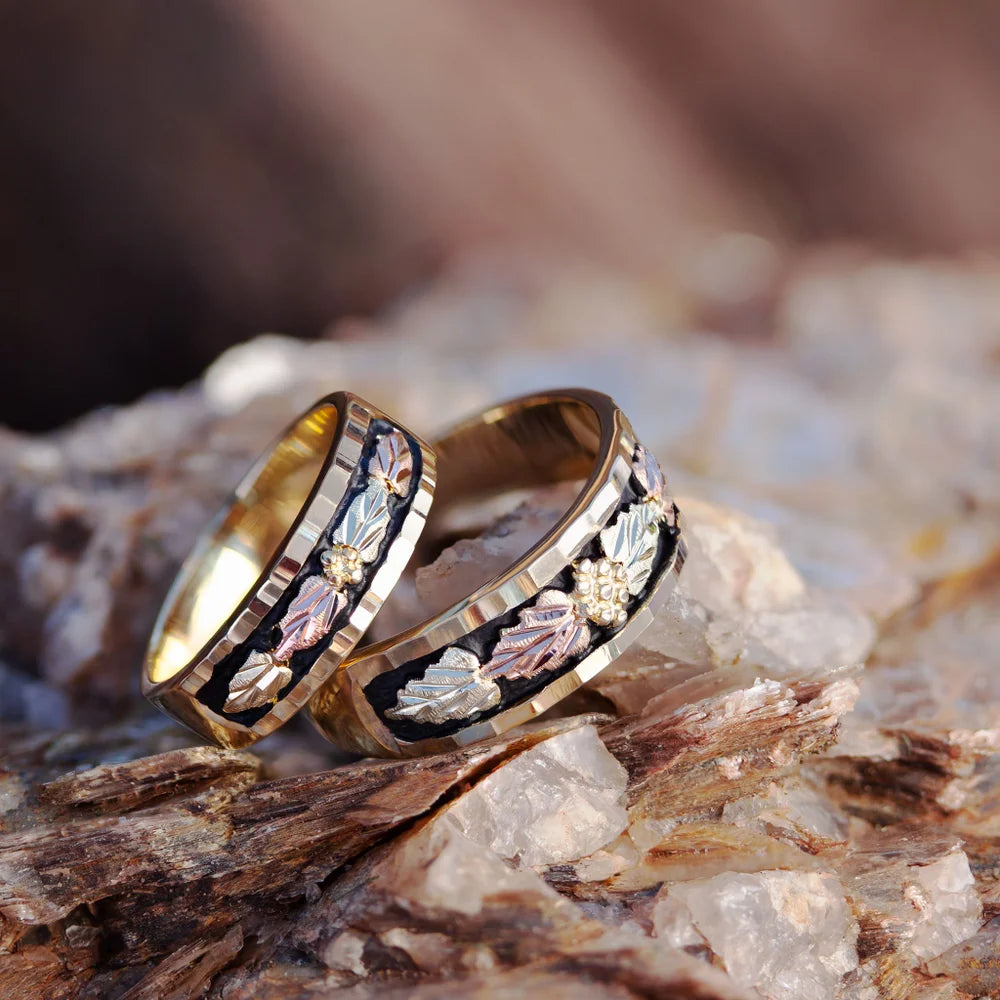 Wedding Style II - Black Hills Gold Mens Ring – Fortune And Glory ...