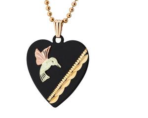 Heart of Hummingbird - Black Hills Gold Pendant