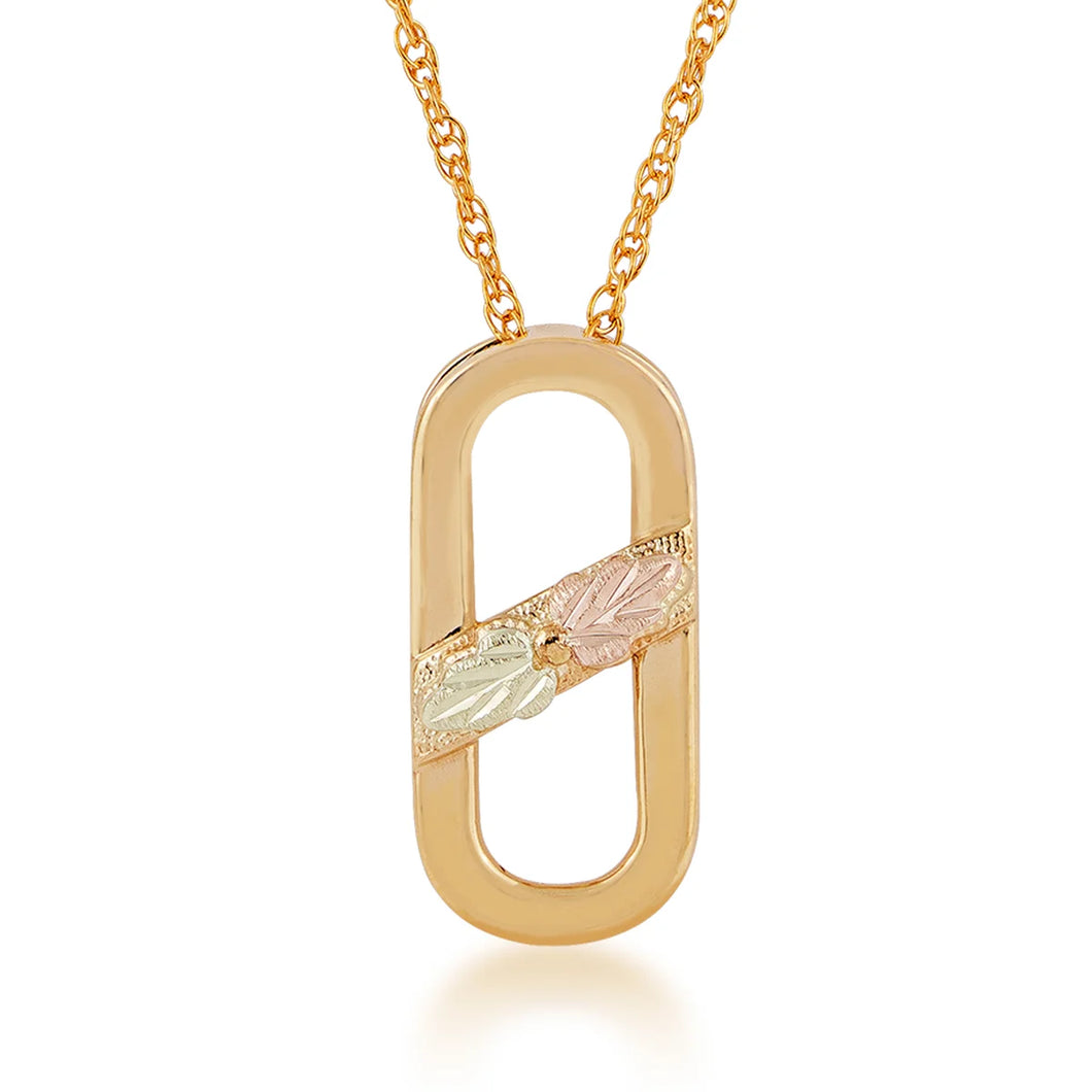 Paperclip Style - Black Hills Gold Pendant