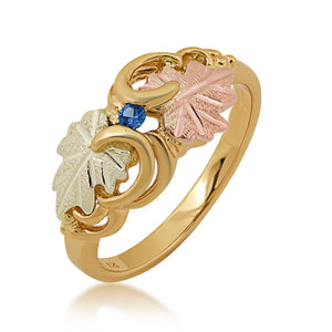 Beautiful - Yogo Sapphire Black Hills Gold Ladies Ring