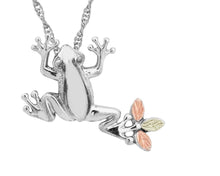 Frog - Sterling Silver Black Hills Gold Pendant