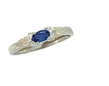 Bright Sapphire - Sterling Silver Black Hills Gold Ring